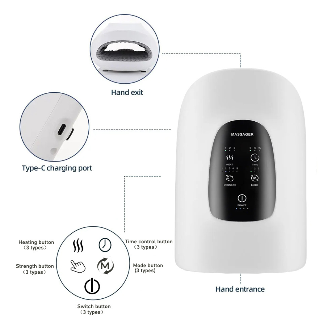 Wellivio ThermaPress™ - Wireless Hand & Wrist Massager