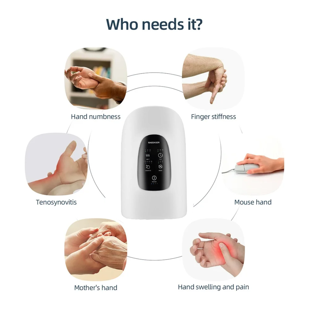 Wellivio ThermaPress™ - Wireless Hand & Wrist Massager